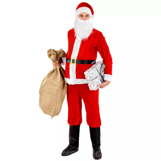 Herrenkostüm Weihnachtmann Karneval Kostüm Weihnachten Santa Claus Bart
