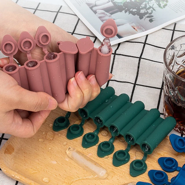 Molde de silicona antiguo Ice Lolly duradero de 6 compartimentos para bandeja de botellas de agua