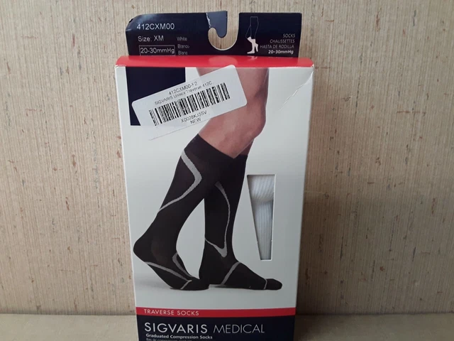 Calcetines Sigvaris Medical Traverse XM 20-30 mmHg blancos