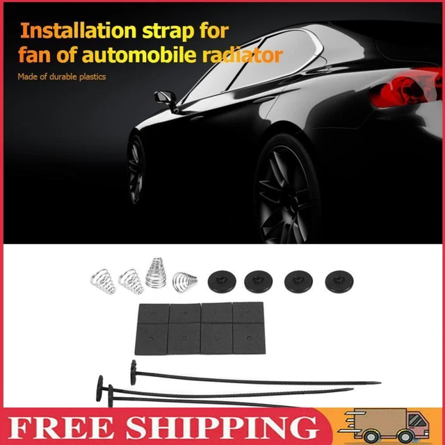 1 Set Universal Car Electric Radiator Cooling Fan Mount Fitting Kit Ties Straps