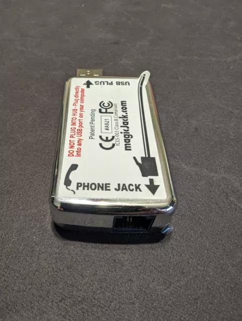 Vintage PC MAGIC JACK ORIGINAL MODEL #A921 USB VoIP PHONE ADAPTER - VG+ cond.