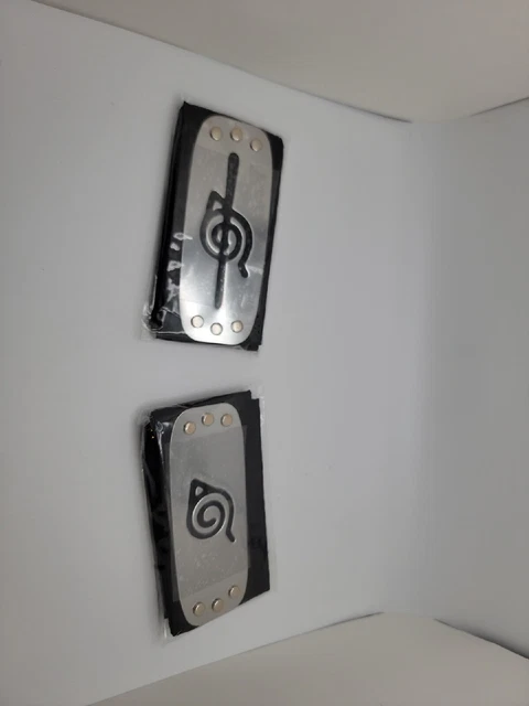 (US Seller) Naruto Itachi Akatsuki Shinobi Headband 37” Anime 4” x 1.6” Set