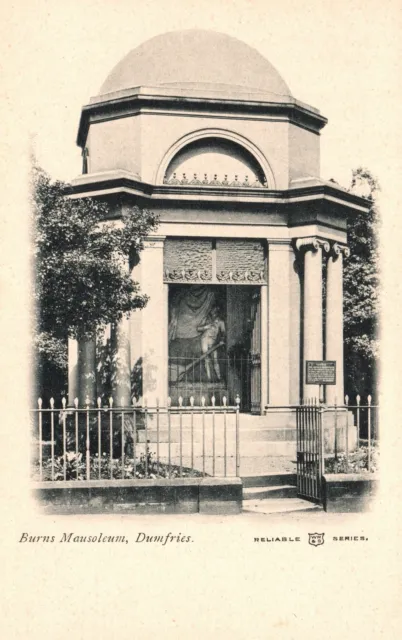 Vintage Postcard 1900's Burns Mausoleum Memorial Dumfries Scotland UK Structure