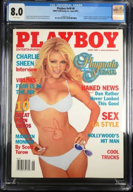 Playboy Magazine June 2001 Brande Roderick cover CGC 8.0