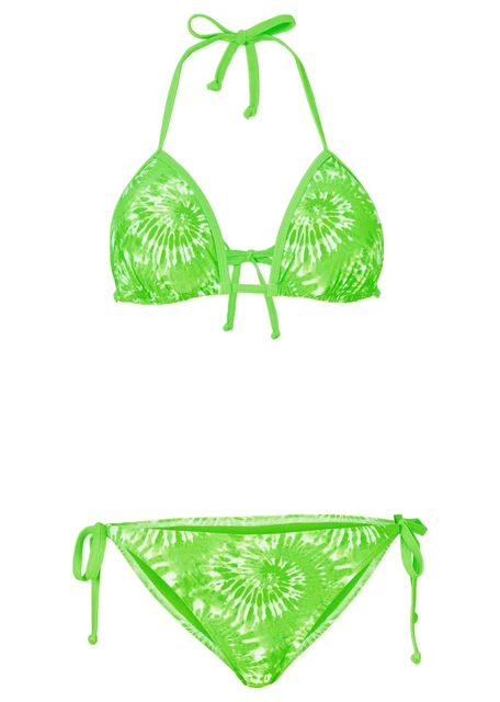 Bikini Triangolo 929795 Costume da Bagno Push-Up Laccio Al Collo Costumi Verde
