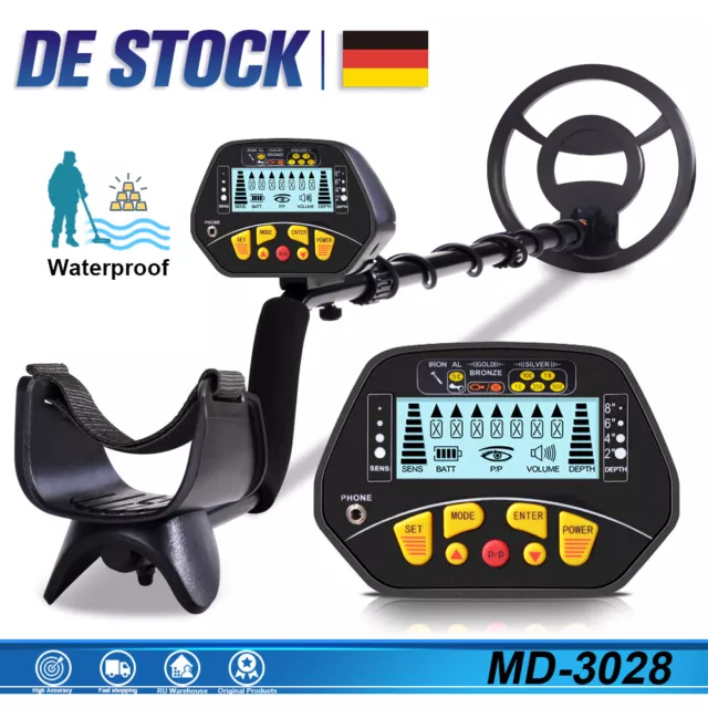 Professioneller LCD Metalldetektor Gold Metal Detector Wasserdicht Tiefensonde