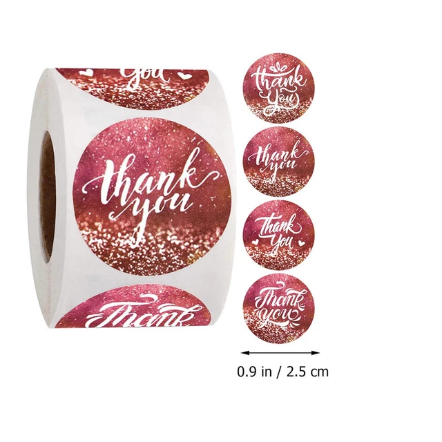 Präsentieren Geschenk Aufkleber Danke Kreis Etiketten Abdichtung Paster 8