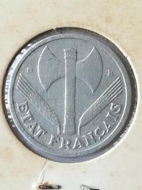 État Francais ( 1940 - 1944 ), Monnaie 1 Franc Bazor 1943, Bon État, Voir Photos