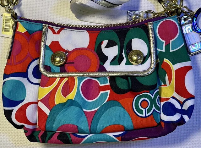 Women’s Coach Poppy Graffiti Glam Bag/ Groovy Handbag. Coach Purse 13834 New!!!!