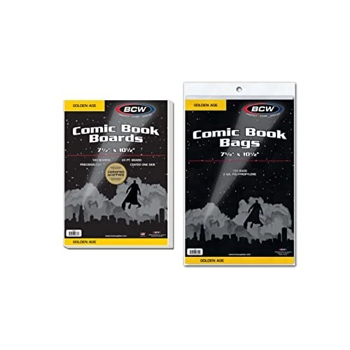 Golden Age Comic Bags and Backing Boards - 100 ct