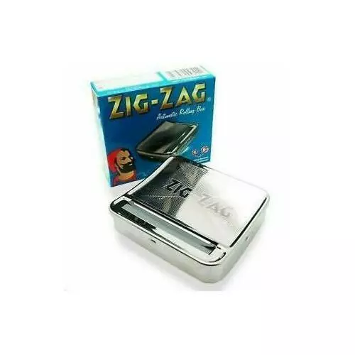 1 Zig Zag TIN Automatic Cigarette Tobacco Rolling Machine Box ZigZag Roller Roll