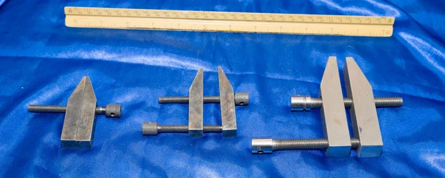 Vintage 3 Union Tool Company 2 3/4", 4" Parallel Jaw Clamps toolmaker Machinist
