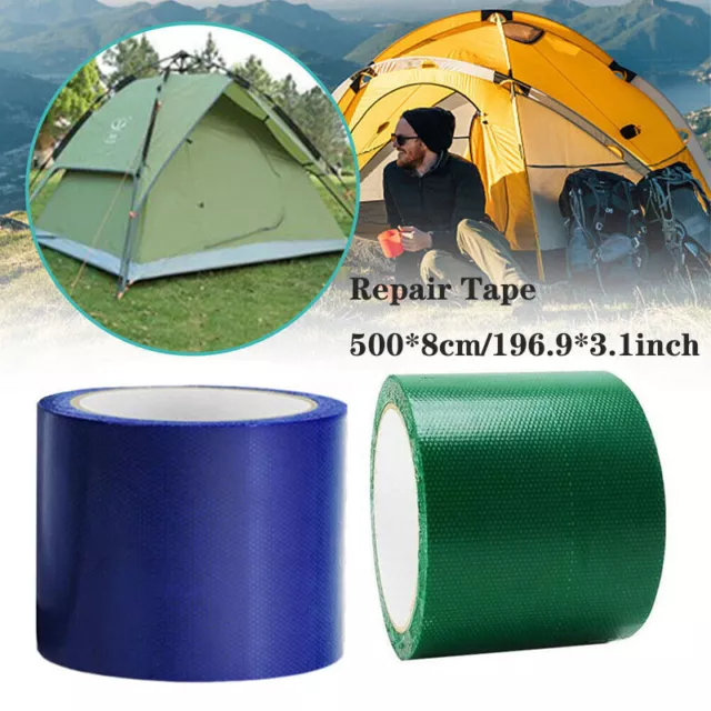 Tent Repair Canvas Awning Sail Kites Waterproof Adhesive Patches Tape Kit