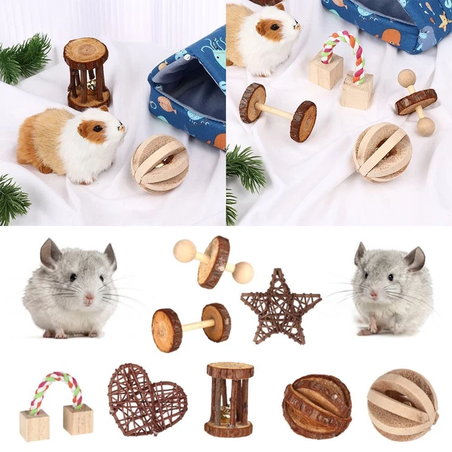 pour rats Bois En bois naturel Accessoires pour hamster Jouets pour hamster