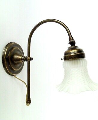 Applique lampada in ottone liberty casa ufficio hotel con regolazione sali-scend