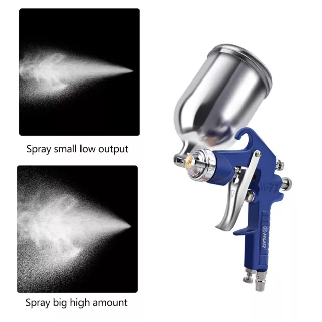 HVLP Auto Paint Air Spray Gun Kit Gravity Feed Car Primer 1.5MM / 2.5MM Nozzle
