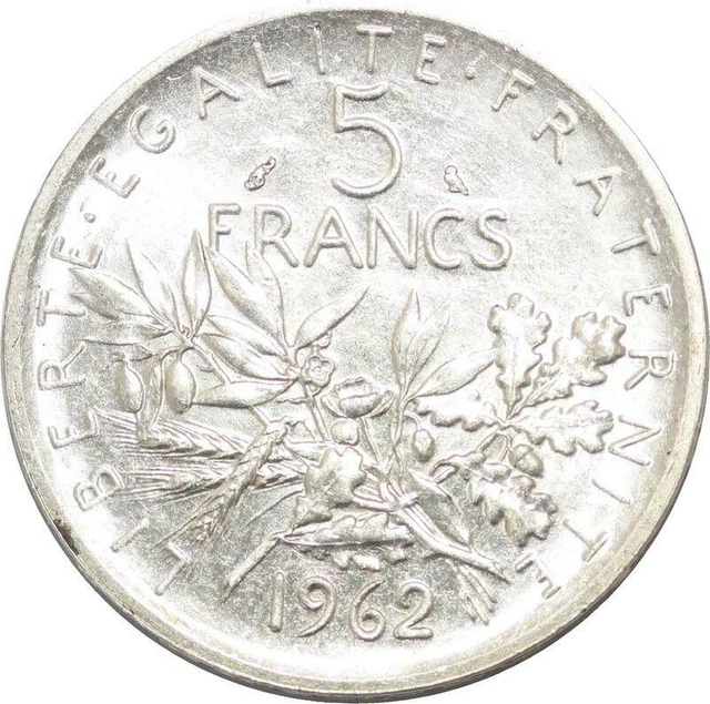 R3153 France 5 Francs Semeuse Roty 1962 Sortie Rouleau Argent FDC -> Make Offer