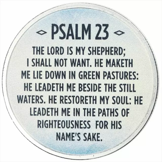 APMEX Sky Blue Psalm 23 1oz Troy .999 Fine Silver Bullion Round Encapsulated Raw