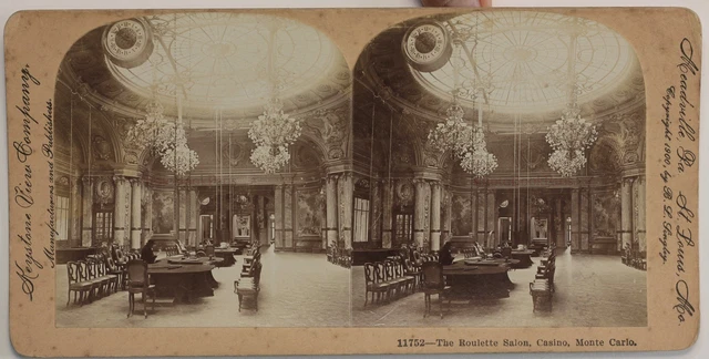 Kasino Monte Carlo Monaco photo stereo vintage citat 1900