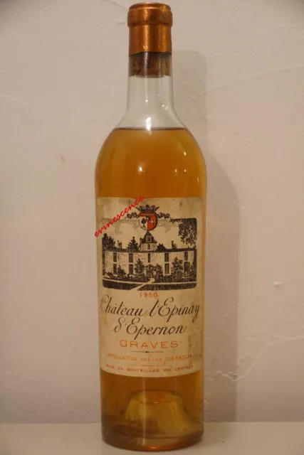 vin Bordeaux Château L'EPINAY D'EPERNON 1950 Graves blanc bouteille 75cl wine