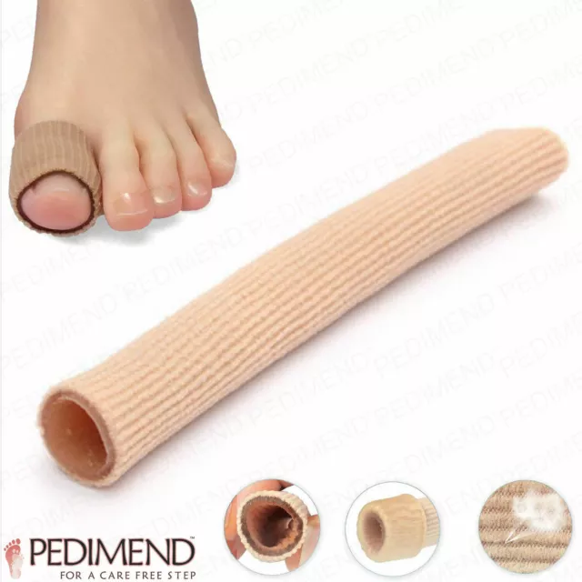 Pedimend Cuttable Toe Tube Made of Elastic Fabric Lined with Gel Toe Sleeve 1PC