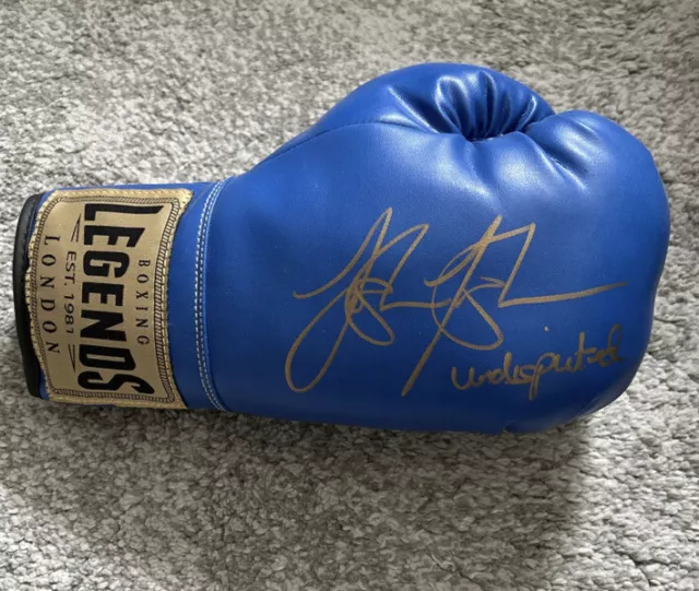 Josh Taylor Signed Boxing Glove & Undisputed Inscription & EXACT Photo Proof COA