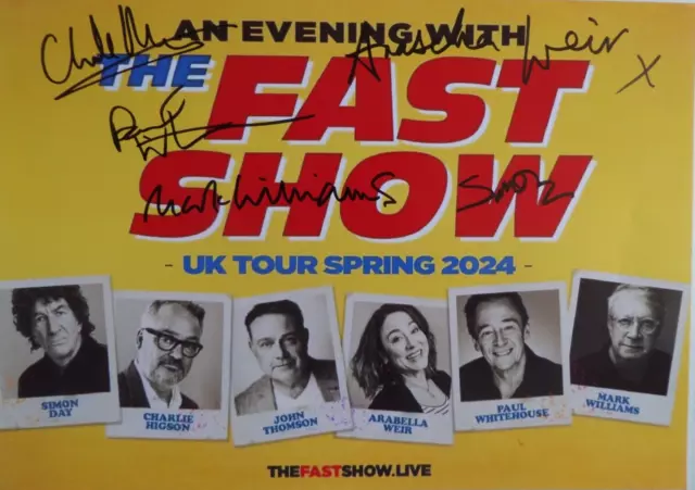 The Fast Show Autographed A4 Photograph, By Arabella, Paul, Charlie, Simon, Mark
