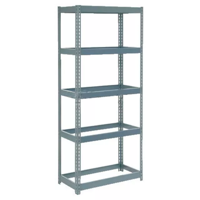 Boltless Extra Heavy Duty Shelving 36"W x 24"D x 96"H 5 Shelves No Deck