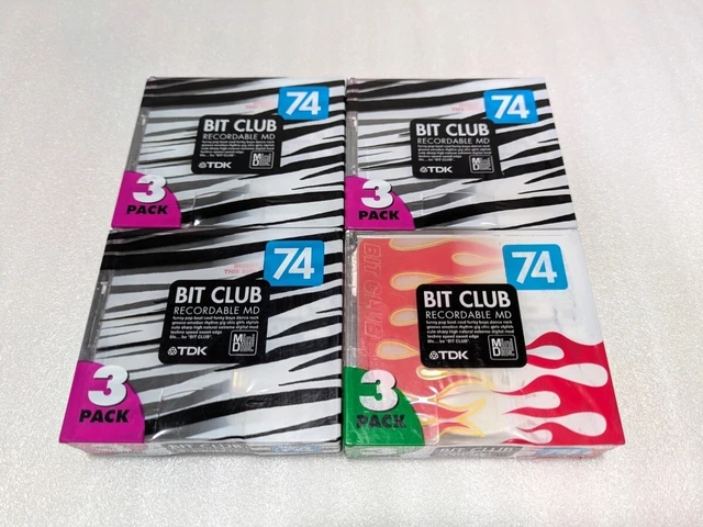 Lot De 4 Minidisc TDK Bit Club – 74 Minutes – Neufs Sous Blister