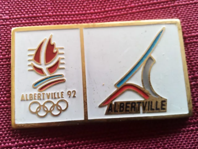 pins sport jeux olympiques Alberville 1992 ville Albertville signé cojo 92