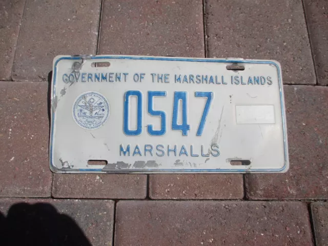 Marshall Islands 1982 GOV  license plate  #  547