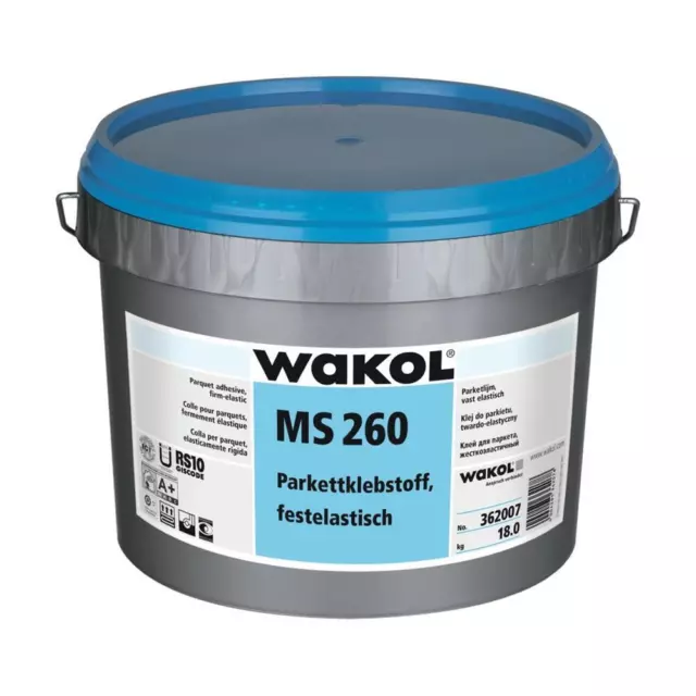 WAKOL MS 260 Parkettklebstoff, festelastisch 18 kg Parkettkleber Eimer