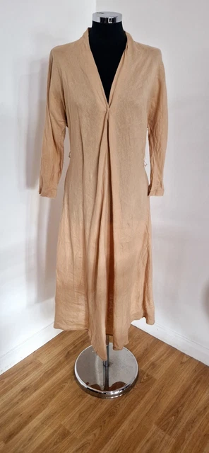 ZARA LINEN TUNIC Dress Beige M 21.50 - PicClick UK ZARA LINEN TUNIC Dress Beige M 21.50 - PicClick UK