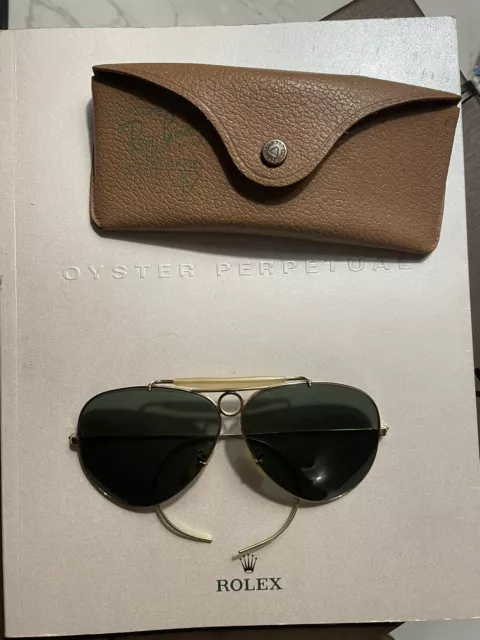 Occhiali da sole Ray Ban aviator vintage Bausch & Lomb Sun Glasses 1/10 12K G/F 2