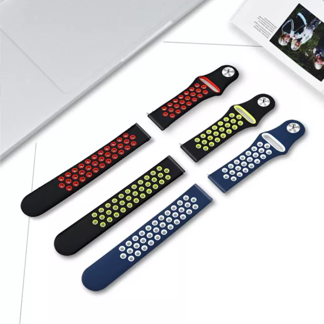 Replacement Quick Release 20mm 22mm Breathable Silicone Sport Watch Band Strap 3