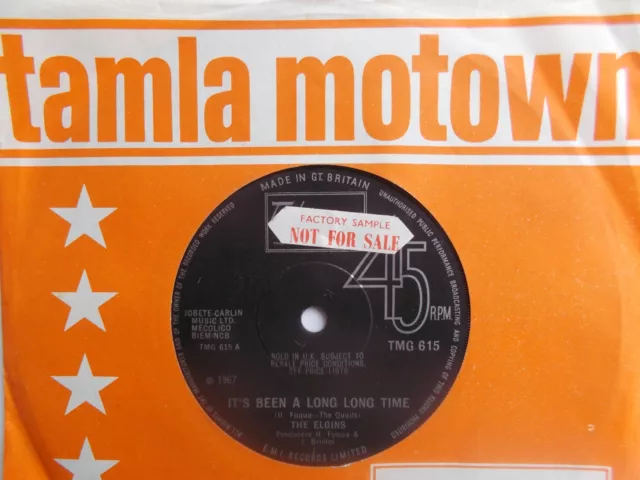 Mint Uk" Sample" Tamla Motown - The Elgins - "It's Been A Long Long Time" /  + 1