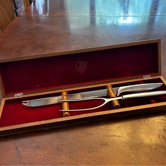 Vintage Gerber Legendary Blades Carving Set Siegfried & Balmung Knife & Fork