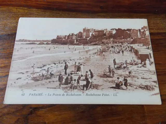 Carte postale ancienne animée Paramé Pointe de Rochebonne Bretagne CPA