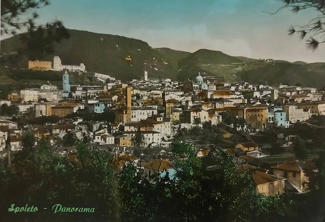 SPOLETO ( PERUGIA) Panorama  , Vg Anni 1958 ?  F.g.