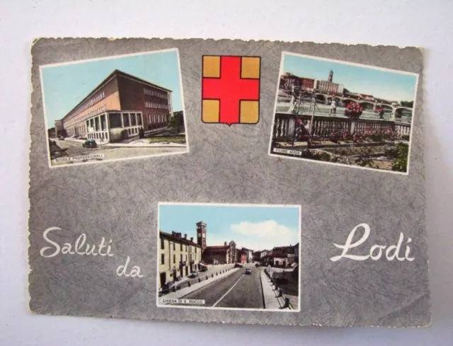 Cartolina Lodi - Vedute diverse 1960