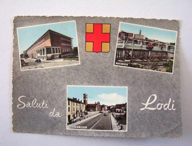 Cartolina Lodi - Vedute diverse 1960