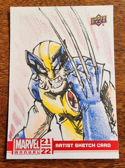 2021-22 Upper Deck Marvel Annual - Wolverine 1/1 Sketch Card by Yonami
