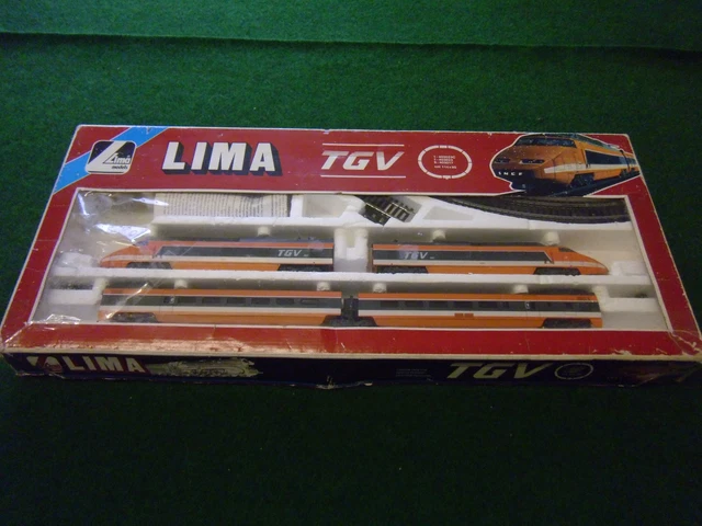 COFFRET LIMA TGV SUD EST COMPLET AVEC BOITE TRAIN HO RECORD DU MONDE