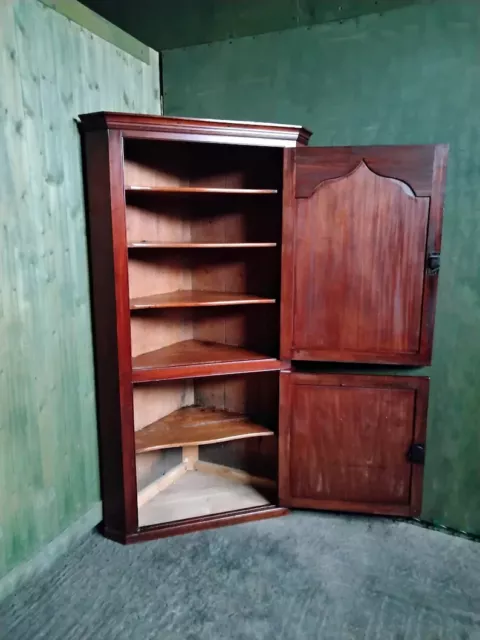 Antique Victorian Mahogany double corner cabinet 3