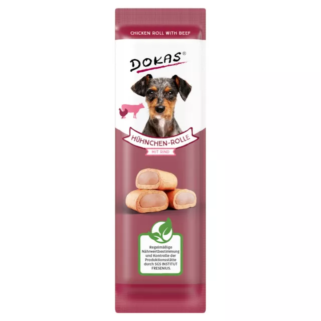 Dokas Hühnchen-rolle Avec Bœuf 10 G, Friandise pour Chien, Nouveau