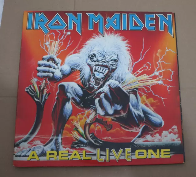 IRON MAIDEN A Real Live One LP 1993 First Pressing Gatefold