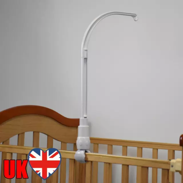 Rotating Infant Crib Rattle Toy Arm Bracket Baby Care Bed Stroller Bell Holder