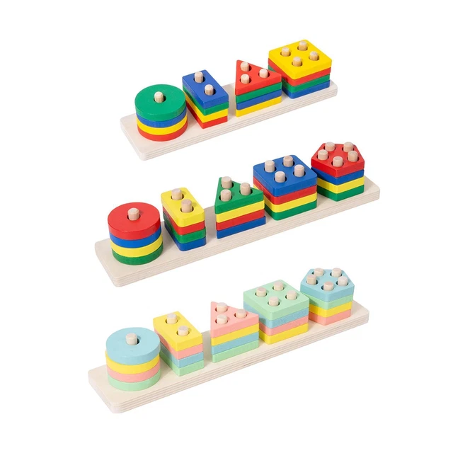 Wooden Sorting & Stacking Toys Activity Game for Educational Activity Game