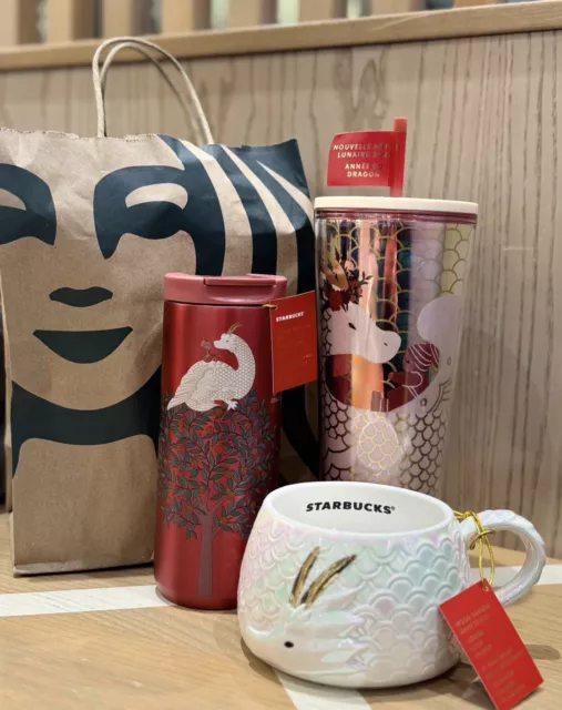 STARBUCKS 2024 LUNAR New Year Dragon 3Piece Full Set 12oz 14oz 24oz