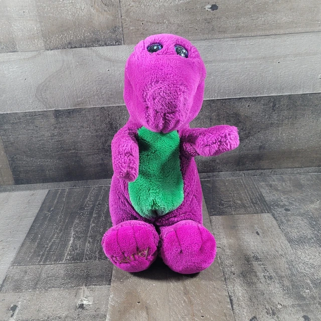 VINTAGE BARNEY PURPLE Dinosaur 13" Plush Stuffed Animal Toy 1992 PBS